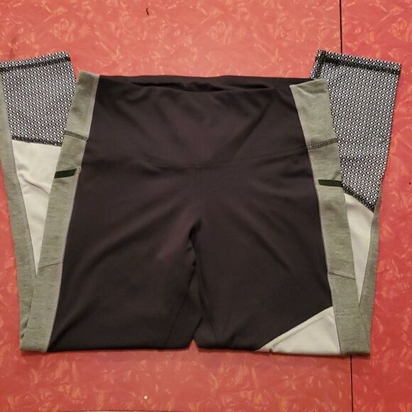 Champion Leggings Black Gray L - Picture 1 of 7